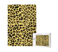 Ghepardo Leopardo Giallo,Puzzle in legno da 300 pezzi per adulti e adolescenti