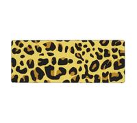 Ghepardo Leopardo Giallo,Tappetino per mouse grande, da scrivania, per tastiera e computer, con base in gomma antiscivolo, 30 x 80 cm