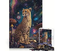 Ghepardo nel Cosmo - Puzzle da 1000 pezzi per lo sviluppo della destrezza mentale,facile da completare e rilassante,incastro perfetto,regalo significativo (38x52cm)
