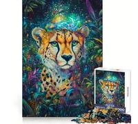 Ghepardo nel Cosmo - Puzzle da 1000 pezzi per ragazzi,allenamento della memoria,svago rilassante,taglio perfetto,bel regalo (50x75cm)