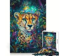 Ghepardo nel Cosmo - Puzzle da 1000 pezzi per ragazzi,allenamento intelligente,fuga tranquilla,taglio perfetto,regalo memorabile (38x26cm)