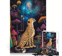 Ghepardo nel cosmo - Puzzle da 1000 pezzi per ragazzi,stimolante per la mente,divertente e rilassante,con incastri solidi,ideale come regalo di Natale (38x26cm)