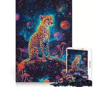 Ghepardo nel Cosmo - Puzzle per ragazzi 1000 Esercizio per la mente Divertimento rilassante Taglio preciso Regalo di Natale unico (38x26cm)