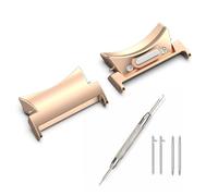 Gheper 20mm Metallo Connettori compatibili con Samsung Galaxy Watch 7/FE/6/6Classic/5/5 Pro/4Classic/4 44mm 40mm DIY Adattatore Connettore pulsante senza spazi vuoti acciaio inossidabile di Ricambio