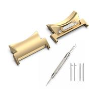 Gheper 22MM Metallo Connettori compatibili con Samsung Galaxy Watch 7/FE/6/6Classic/5/5 Pro/4Classic/4 44mm 40mm DIY Adattatore Connettore pulsante senza spazi vuoti acciaio inossidabile di Ricambio