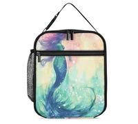 GHEPSDW Bella coda di sirena Lunch Box isolato Lunch Bag Portable Lunchbox per adulti ufficio lavoro picnic viaggio