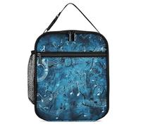 GHEPSDW Blue Musical Notes Lunch Box Isolato Borsa Pranzo Portatile Lunchbox per Adulti Ufficio Lavoro Picnic Viaggio