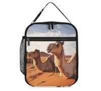 GHEPSDW Borsa termica per il pranzo con motivo cammelli e resto del deserto, portatile, per adulti, ufficio, lavoro, picnic, viaggi