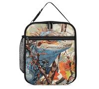GHEPSDW Lizard on The Branch Lunch Box - Borsa termica per il pranzo, portatile, per adulti, ufficio, lavoro, picnic, viaggi