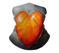 Ghetta A Red Heart with Small White Wing Headwrap Traspirante Multiuso Passamontagna per Uomo Motocicletta Sports 25X50Cm