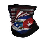 Ghetta Da Collo America And Cuba Cuban Flags Fascia Capelli Multifunzione Scaldacollo Protezione Uv Passamontagna Per Outdoor Attività Ciclismo Campeggio 25X50CM