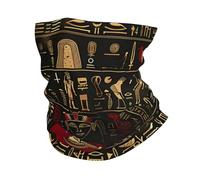 Ghetta Da Collo Ancient Egyptian Hieroglyphs Symbols Black Red Gold Passamontagna Multiuso Fascia Capelli Antipolvere Scaldacollo Per Escursionismo Ciclismo Campeggio