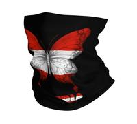 Ghetta Da Collo Austria Flag Butterfly Passamontagna Protezione Uv Fascia Capelli Multifunzione Scaldacollo Per Outdoor Attività Ciclismo Escursionismo 25X50CM