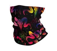 Ghetta Da Collo Devil Skulls Deer Abstract Geometric Colorful Fascia Capelli Antivento Passamontagna Multifunzione Scaldacollo Per Ciclismo Uomo Donna Campeggio 25X50Cm