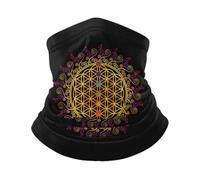 Ghetta Da Collo Flower Of Life Sacred Geometry Mandala Fascia Capelli Durevole Passamontagna Multifunzione Scaldacollo Per Ciclismo Pesca Campeggio 25X50CM