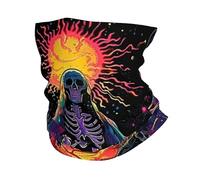 Ghetta da Collo Grim Reaper Rainbow Skull Psychedelic Sun Trippy Colorful Headwrap Traspirante Antipolvere Ghetta per Uomo Yoga Adulto 25X50Cm