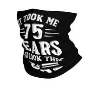 Ghetta Da Collo Happy 75Th Birthday Scaldacollo Durevole Passamontagna Multifunzione Fascia Capelli Per Campeggio Outdoor Attività Ciclismo 25X50CM