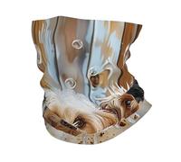 Ghetta da Collo Happy And Cute Dogs Bubbles Bathtub Rustic Funny Fascia per Capelli Sportiva Protezione UV Scaldacollo per Yoga Escursionismo Pesca 25X50Cm