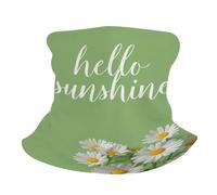 Ghetta da Collo Hello Sunshine On Light Green Sciarpa A Tubo Protezione UV Antivento Passamontagna per Sports Estivo Outdoor 25X50Cm
