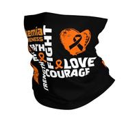 Ghetta Da Collo Leukemia Awareness Faith Fight Hope Love Courage Passamontagna Traspirante Scaldacollo Multifunzione Fascia Capelli Per Campeggio Escursionismo Outdoor Attività 25X50CM