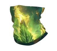 Ghetta da Collo Marijuana Leaves Canna ire Psychedelic Green Yellow Sciarpa A Mezza Faccia Versatili Unisex Ghetta per Uomo Motocicletta Arrampicata 25X50Cm