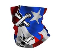 Ghetta Da Collo Puerto Rico Porto Rico Puerto Rican And Cuba Cuban Flag Wavy Combine Scaldacollo Multifunzione Passamontagna Durevole Fascia Capelli Per Escursionismo Campeggio Ciclismo 25X50CM