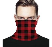 Ghetta Da Collo Red Black Buffalo Check Plaid Scaldacollo Durevole Fascia Capelli Antivento Passamontagna Per Sportiva Campeggio Escursionismo 25X50CM