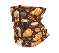 Ghetta da Collo Stampa di Pane al caffè Antivento Fascia per Capelli Protezione UV Sciarpa A Mezza Faccia per Arrampicata Sports Bambini