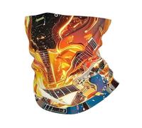 Ghetta Electric Guitars Rock Music Light Flames Abstract Bandana Elastico Lavabile Passamontagna per attività Motocicletta Uomo 25X50Cm
