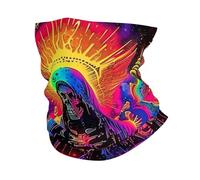 Ghetta Grim Reaper Demon Neon Soul Space Rainbow Black Sciarpa A Mezza Faccia Unisex Lavabile Scaldacollo per Uomo Yoga Sports 25X50Cm