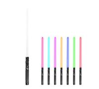 Ghetta in metallo RGB a 7 colori - Duello LED RGB, 7 colori e suoni intercambiabili, luce e suono realistici, per feste di compleanno e cosplay
