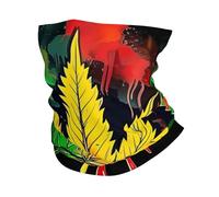 Ghetta Marijuana Leaves Rastafarian Psychedelic Cannabis Hippie Trippy Sciarpa al Collo Protezione UV Unisex Passamontagna per Yoga Bambini Uomo 25X50Cm