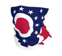 Ghetta per il collo con stampa bandiera dell'Ohio per uomo e donna maschera da sci sciarpa invernale scaldacollo per tutte le condizioni atmosferiche