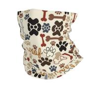 Ghetta per il collo con stampa di ossa di cane per uomo donna maschera da sci sciarpa invernale scaldacollo per tutte le condizioni atmosferiche maschera per il viso