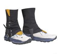 Ghette antivento anti-strappo alla caviglia con cerniera laterale per trail running e trekking in montagna per protezione del tessuto a doppio strato contro sabbia, fango e detriti, nero, taglia S M