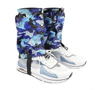 Ghette corte unisex per alpinismo, impermeabili, con fibbie regolabili, per escursionismo, sci, trekking e avventure all'aria aperta (blu scuro)