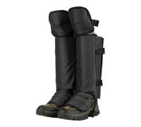 Ghette da escursionismo, regolabili, impermeabili, per escursioni e caccia, resistenti a neve, sabbia, spine con polsino elastico sicuro, per tutte le stagioni, colore nero