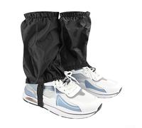 Ghette da sci corte, unisex, impermeabili, con fibbie regolabili, per escursionismo, snowboard, trekking, avventure all'aria aperta, colore nero