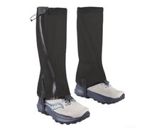 Ghette da trekking impermeabili per uomo e donna, in nylon 20D, protezione per le gambe con cerniera, altezza 41 cm, colore nero