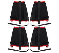 Ghette elastiche per gambe da esterno per escursioni e ciclismo, con acqua, fango, neve, sabbia, tessuto di nylon ad alta elasticità, colore nero, per uomini e donne, sentieri avventurosi (2 paia nero