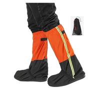 Ghette Impermeabili, Ghette a Serpente, Ghette for ciaspole con strisce riflettenti, protezione for le gambe for ciclisti, adatte a qualsiasi condizione meteorologica avversa(Orange,X-Large)