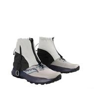 Ghette impermeabili per escursionismo, in nylon rivestito in silicone 20D, con gancio antiscivolo, protezione leggera e traspirante per il piede, per trail running, ciclismo (grigio meteorite)