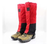 Ghette invernali impermeabili, alte 41,9 cm, per sci e racchette da neve, tessuto Oxford 600D, leggere e regolabili, adatte per attività all'aperto (rosso)