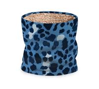 Ghette invernali leopardate alla moda blu navy per il freddo, scaldacollo da corsa, sci, termiche, spesse e foderate in caldo pile, per uomini e donne