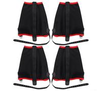 Ghette per gambe da esterno per escursioni e sentieri di montagna con design anti-sabbia e materiale in nylon altamente elasticizzato resistente all'acqua (2 paia, nero)