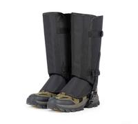 Ghette protettive regolabili per escursioni e caccia, impermeabili e antigraffio, in nylon, unisex, adatte per avventure all'aperto in tutte le stagioni (nero)