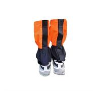 Ghette regolabili impermeabili per escursioni e neve, ghette leggere per caccia, sci, arrampicata, tenere fuori fango, sabbia e detriti, vestibilità sicura con cinghie regolabili (versione arancione