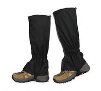 Ghette regolabili impermeabili per escursioni e neve, ghette leggere per caccia, sci, arrampicata, tenere fuori fango, sabbia e detriti, vestibilità sicura con cinghie regolabili (versione estesa nera