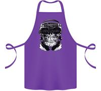 Ghetto Blaster Skull Grembiule In Cotone 100% Biologico