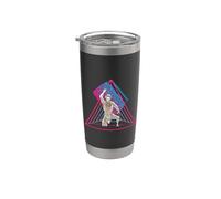 Ghettoblaster God Geometria Estetica Synthwave Vaporwave Bicchiere termico in acciaio inox doppia parete